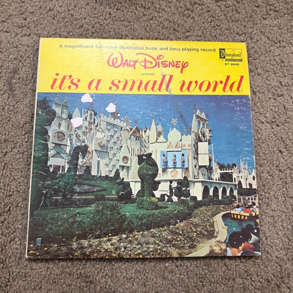 Vintage 1964‎ Walt Disney Its a Small World Vinyl Record & Book  Disneyland